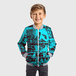 Бомбер детский БИРЮЗОВАЯ ПАЛИТРА ЦВЕТА, цвет: 3D-серый — фото 2
