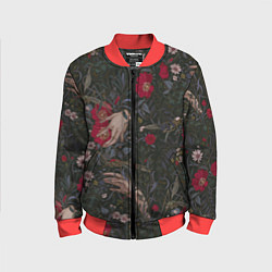 Бомбер детский Ботаника, цвет: 3D-красный