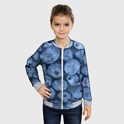 Бомбер детский Голубика - фон, цвет: 3D-серый — фото 2