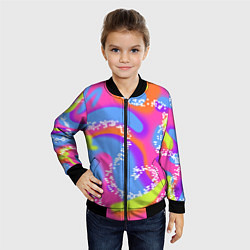 Бомбер детский Барби и Кен паттерн костюм, цвет: 3D-черный — фото 2