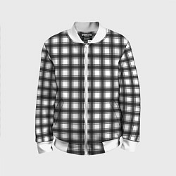 Детский бомбер Black and white trendy checkered pattern