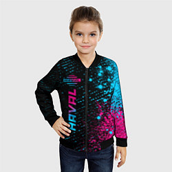 Бомбер детский Haval - Neon Gradient, цвет: 3D-черный — фото 2