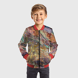 Бомбер детский Горная порода возраст которых превышает 3,6 миллиа, цвет: 3D-красный — фото 2