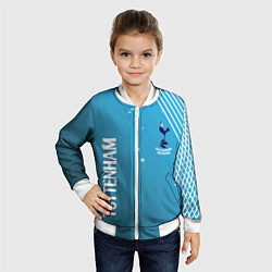 Бомбер детский Тоттенхэм хотспур Абстракция, цвет: 3D-белый — фото 2