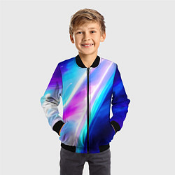 Бомбер детский Звездная вспышка, цвет: 3D-черный — фото 2