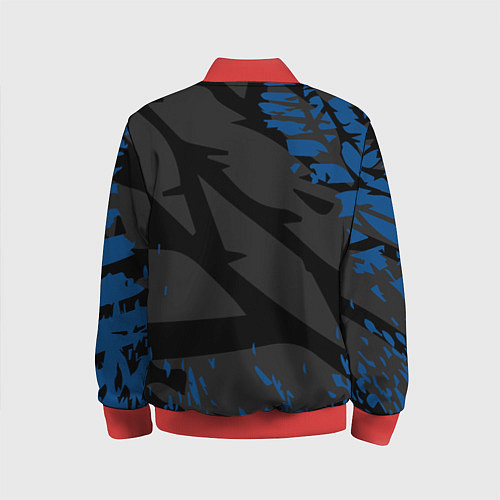 Детский бомбер Subaru - следы шин / 3D-Красный – фото 2