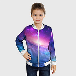 Бомбер детский Космическая воронка, цвет: 3D-белый — фото 2