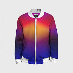 Бомбер детский Красно-синий градиентный узор, цвет: 3D-белый