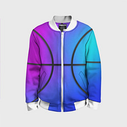 Бомбер детский Градиентный баскетбольный мяч, цвет: 3D-белый