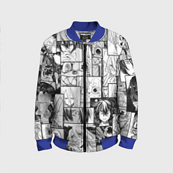 Бомбер детский Глейпнир паттерн, цвет: 3D-синий