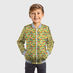 Бомбер детский Человечки с заячьими ушками, цвет: 3D-серый — фото 2