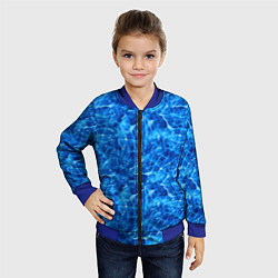Бомбер детский Синий лёд - текстура, цвет: 3D-синий — фото 2