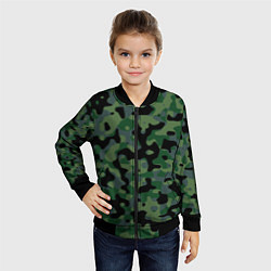Бомбер детский Камуфляж WW2 Tropics Verdant, цвет: 3D-черный — фото 2