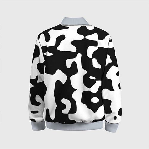 Детский бомбер Камуфляж Cowskin крупный / 3D-Серый – фото 2