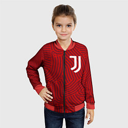 Бомбер детский Juventus отпечатки, цвет: 3D-красный — фото 2