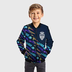 Бомбер детский Monaco градиентные мячи, цвет: 3D-черный — фото 2