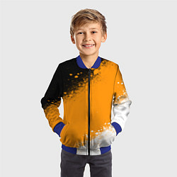 Бомбер детский Имперский флаг - триколор, цвет: 3D-синий — фото 2