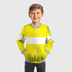 Бомбер детский Куртка Дэвида Мартинеса - Cyberpunk, цвет: 3D-серый — фото 2