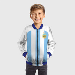 Бомбер детский Сборная Аргентины ЧМ 2022, цвет: 3D-синий — фото 2