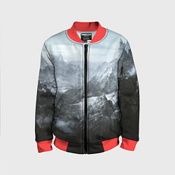 Бомбер детский Природа Скайрима, цвет: 3D-красный