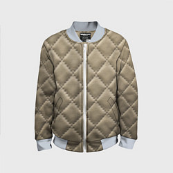 Бомбер детский Стёганая кожа - fashion texture, цвет: 3D-серый