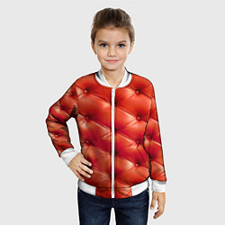 Бомбер детский Quilted furniture leather, цвет: 3D-белый — фото 2