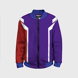 Детский бомбер Белые, красные, синие полосы