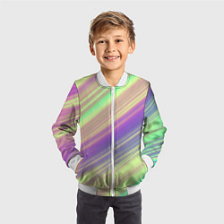 Бомбер детский Весенние переливы, цвет: 3D-белый — фото 2