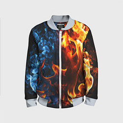 Бомбер детский Битва огней - два пламени, цвет: 3D-серый