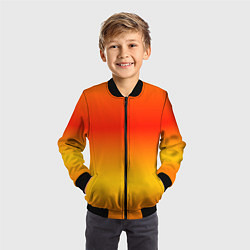 Бомбер детский Переливы оранжевого, цвет: 3D-черный — фото 2