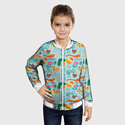 Бомбер детский Geometric pattern, цвет: 3D-белый — фото 2