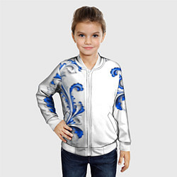 Бомбер детский Русские узоры, цвет: 3D-белый — фото 2