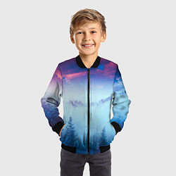 Бомбер детский Horizon landscape, цвет: 3D-черный — фото 2