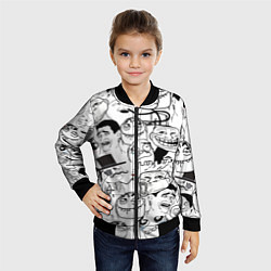 Бомбер детский Сборник мемов, цвет: 3D-черный — фото 2