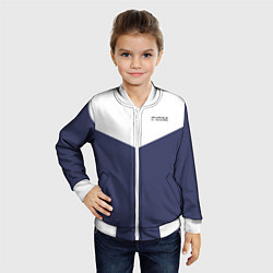 Бомбер детский FIRM бело-синий, цвет: 3D-белый — фото 2