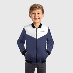 Бомбер детский FIRM бело-синий, цвет: 3D-черный — фото 2