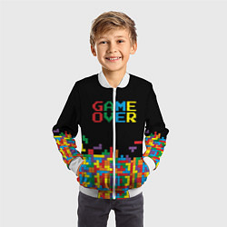 Бомбер детский Game over, цвет: 3D-белый — фото 2