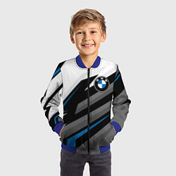 Бомбер детский БМВ - спортивная униформа, цвет: 3D-синий — фото 2