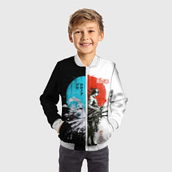 Бомбер детский Зоро в инверсии - One Piece, цвет: 3D-белый — фото 2