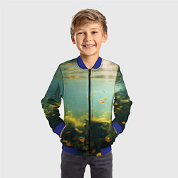 Бомбер детский Рыбки в море, цвет: 3D-синий — фото 2