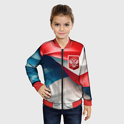 Бомбер детский Красный герб России, цвет: 3D-красный — фото 2