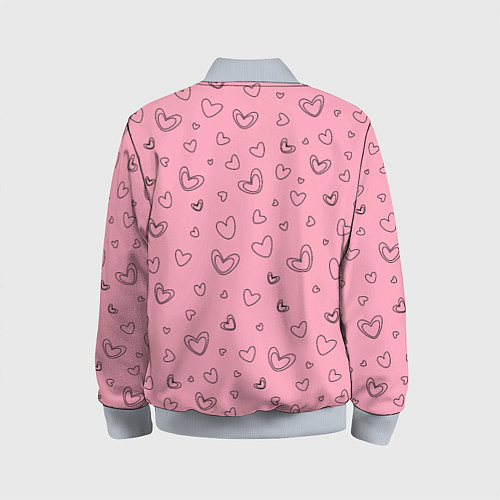 Детский бомбер Blackpink силуэт / 3D-Серый – фото 2