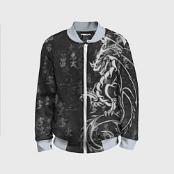 Детский бомбер White dragon - grunge