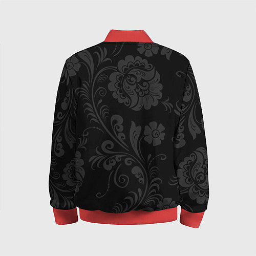 Детский бомбер Russia black style / 3D-Красный – фото 2