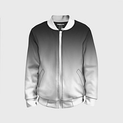 Бомбер детский Black and white gradient, цвет: 3D-белый