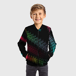 Бомбер детский Звездный салют, цвет: 3D-черный — фото 2