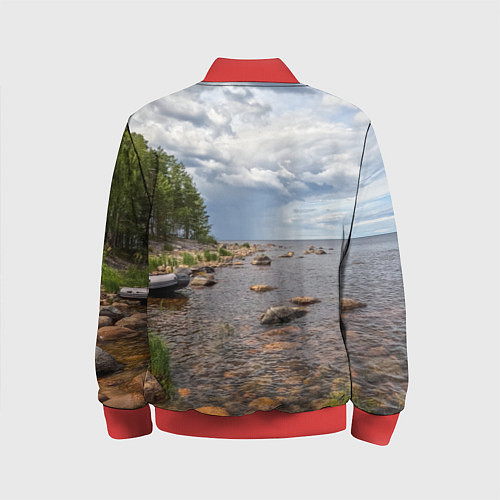 Детский бомбер Лодка на Ладоге / 3D-Красный – фото 2