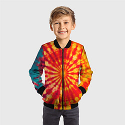 Бомбер детский Тай дай солнце, цвет: 3D-черный — фото 2