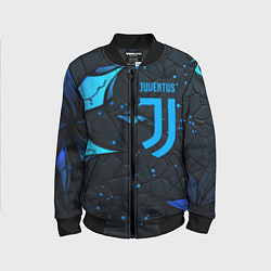 Бомбер детский Juventus abstract blue logo, цвет: 3D-черный