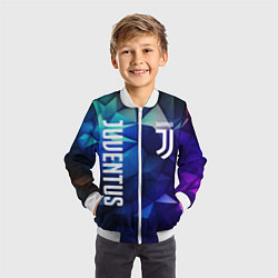 Бомбер детский Juventus logo blue, цвет: 3D-белый — фото 2